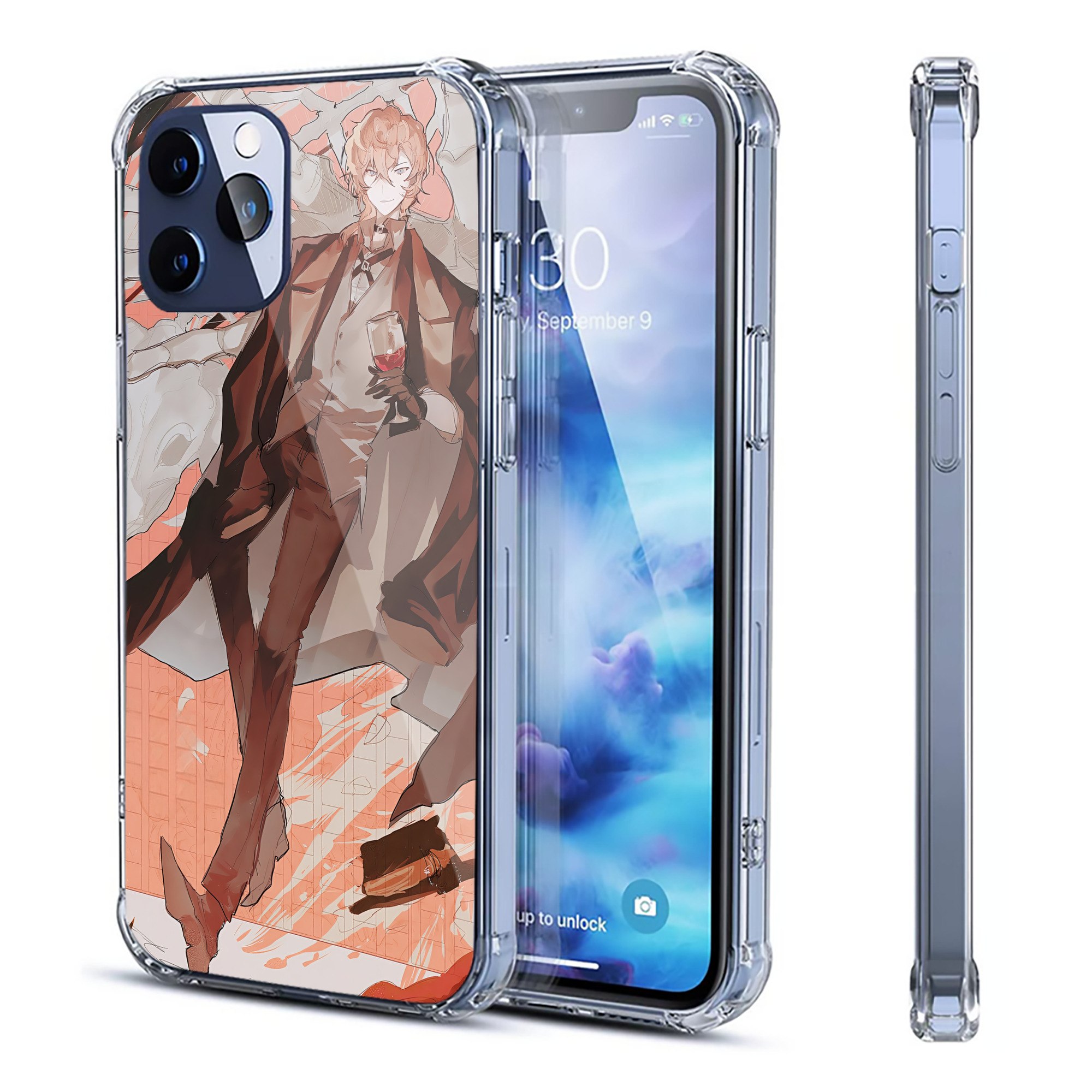 （画像用） 文豪ストレイドッグス Bungo Stray Dogs 【iPhone 12シリーズ対応】透明スマホケース（クリアソフトケース）